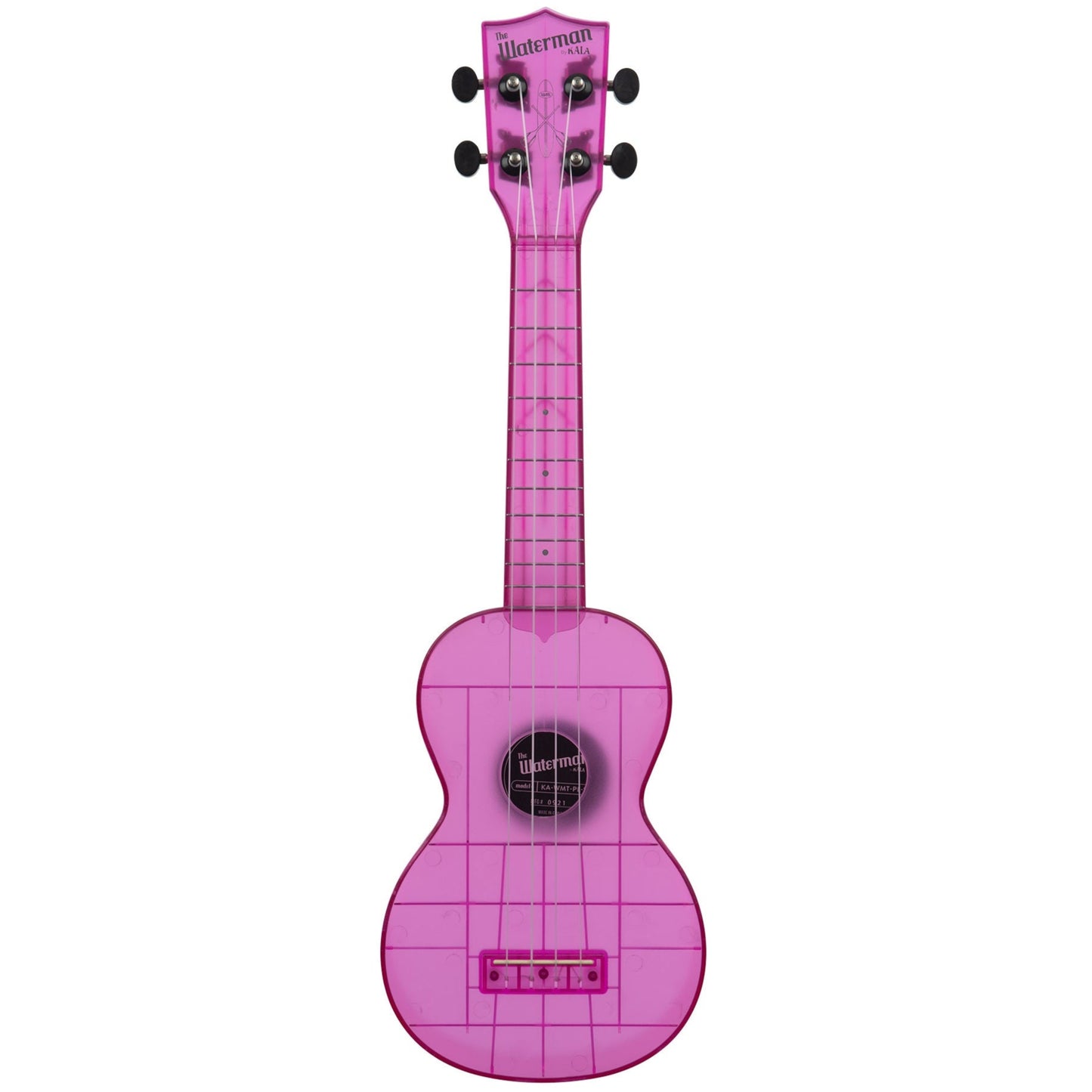 Kala Waterman Transparent Amethyst Purple Soprano Ukulele & Bag