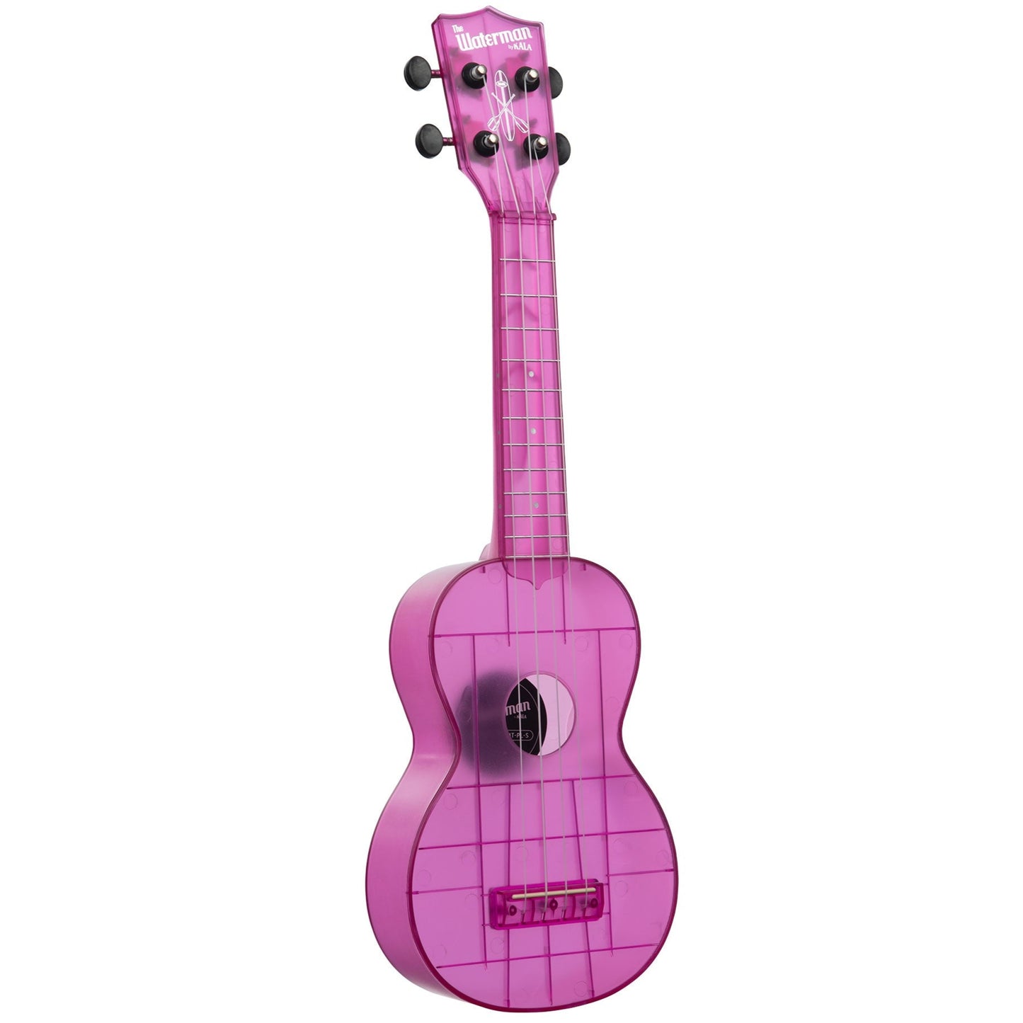 Kala Waterman Transparent Amethyst Purple Soprano Ukulele & Bag