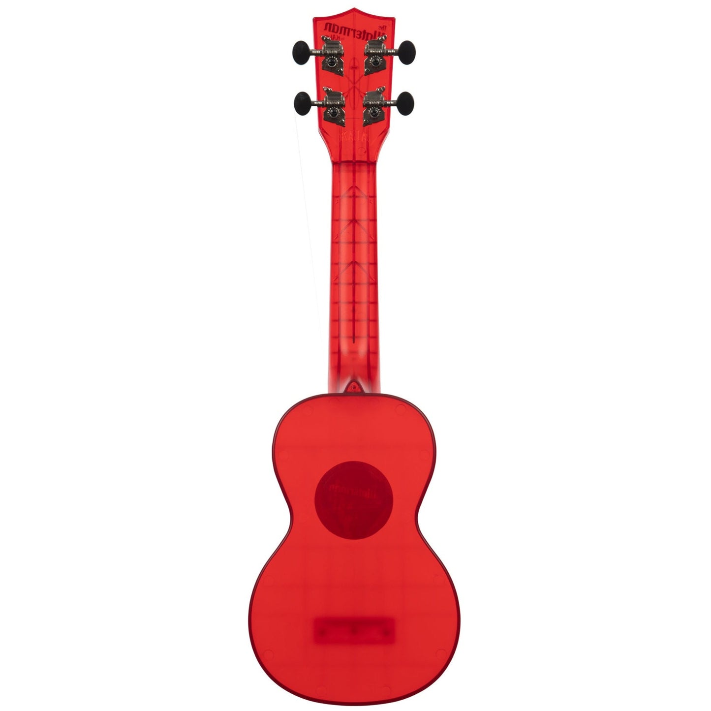 Kala Waterman Transparent Maritime Red Soprano Ukulele & Bag