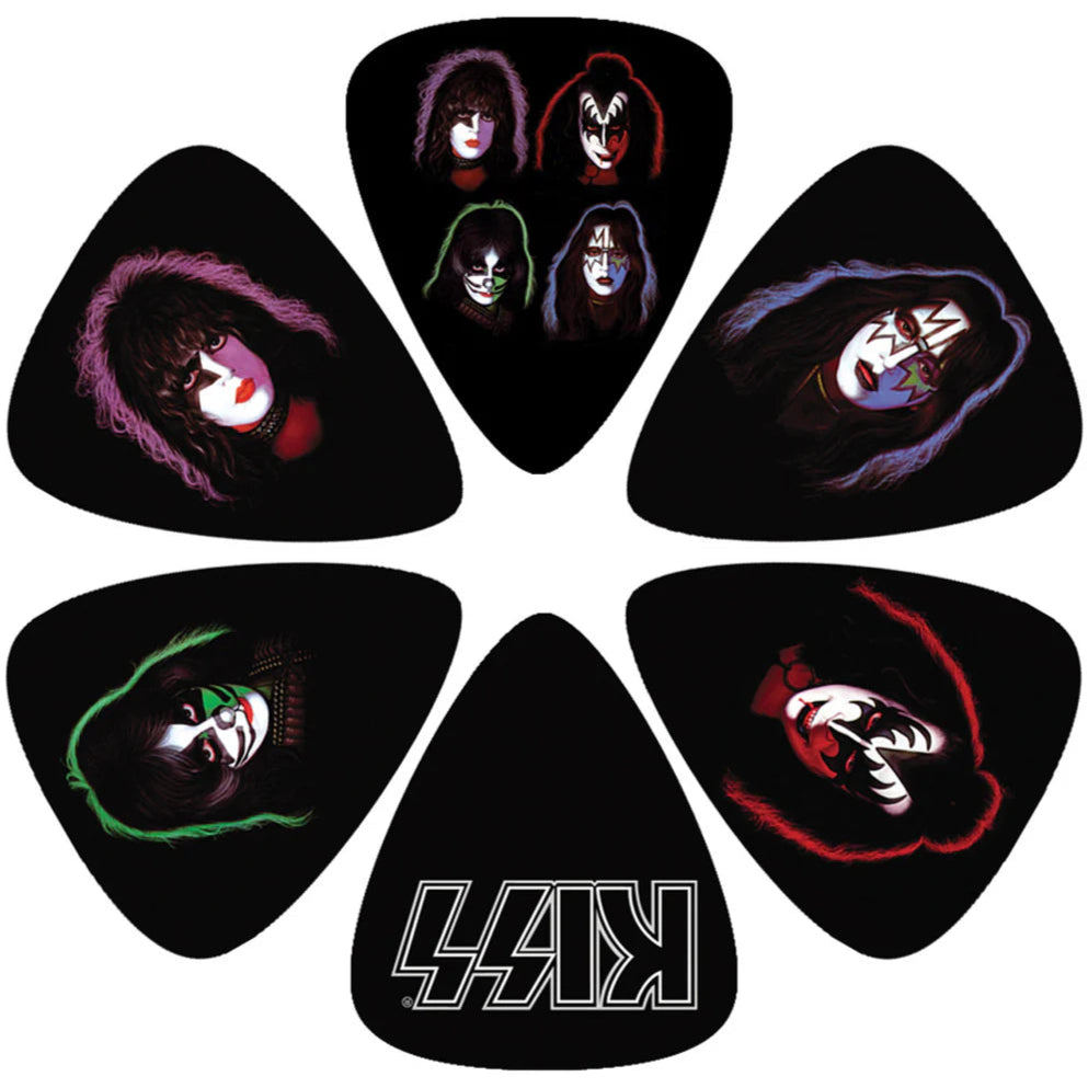 Kiss Faces Plectrum Pick Set 6 Pack