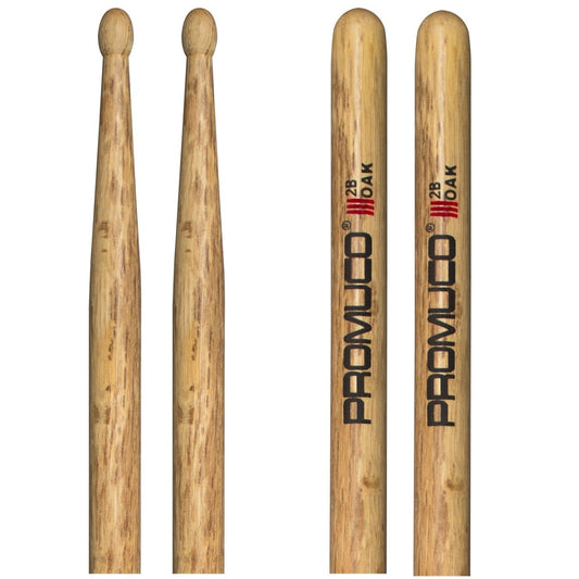 Oak Drumsticks Pair 2B Wood Tip - Promuco