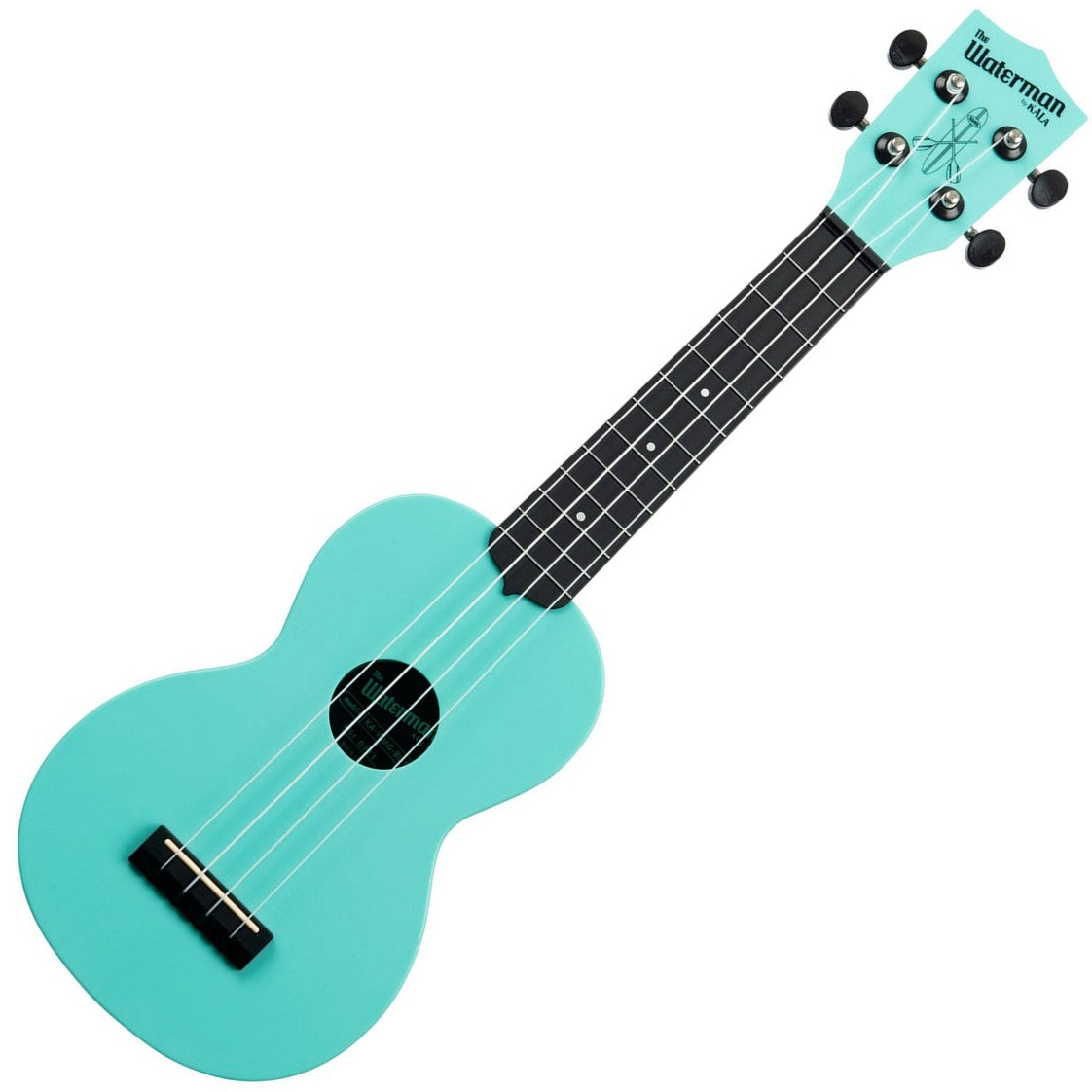 Kala Waterman Glow-in-the-Dark Soprano Ukulele - Aqua Mist