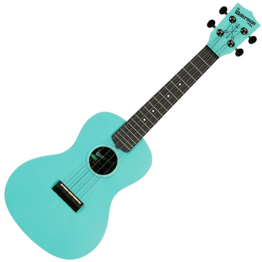 Kala Waterman Glow-in-the-Dark Concert Ukulele - Aqua Mist