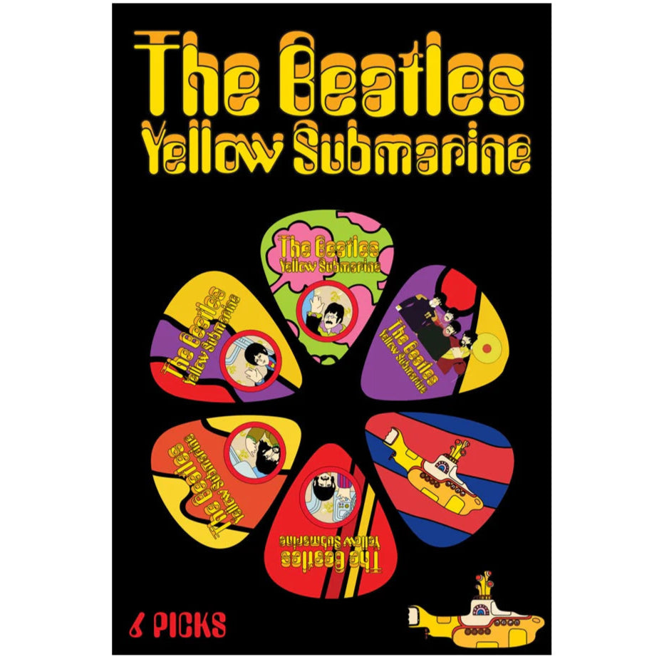 Beatles Yellow Submarine Picks Plectrum Set - 6 Pack
