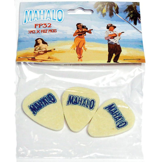 Mahalo Felt Ukulele Plectrum 3 Pack