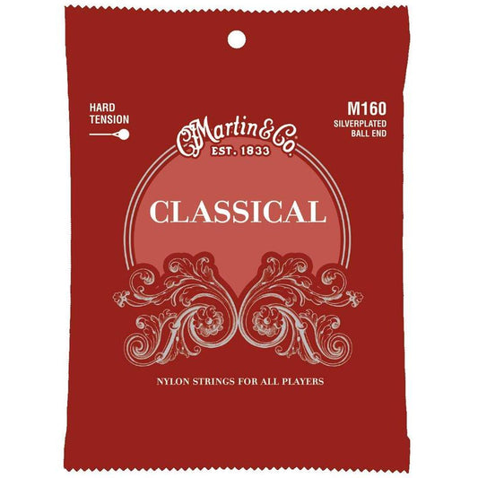 Martin Classical Guitar String Set Hard Tension Ball End M160