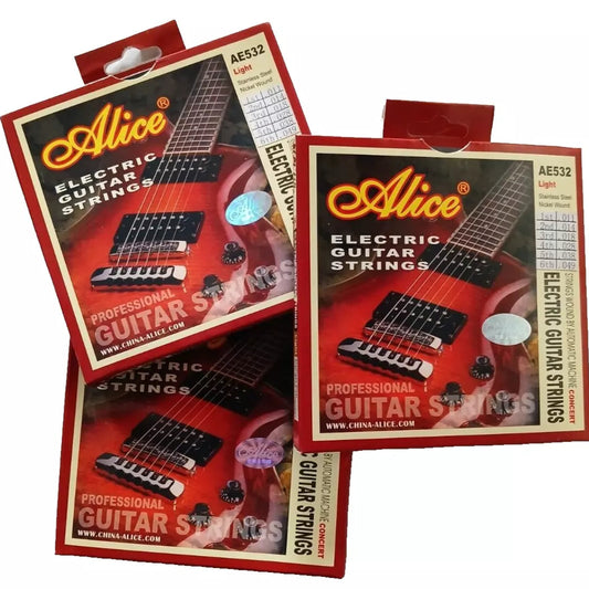 Electric Guitar Strings NICKEL & STAINLESS STEEL 3 Set Bundle .011 - .049 ALICE