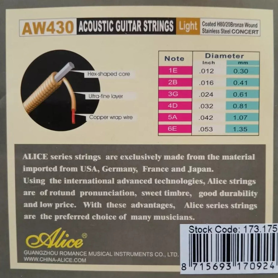 Acoustic Guitar Strings 3 Set Bundle Bronze/Stainless Steel .012 - .053 ALICE