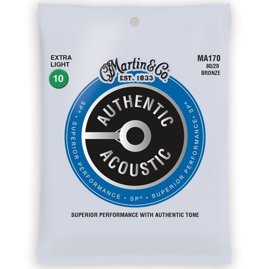 Martin Authentic Acoustic Guitar Strings SP Bronze XL 10-47 - MA170