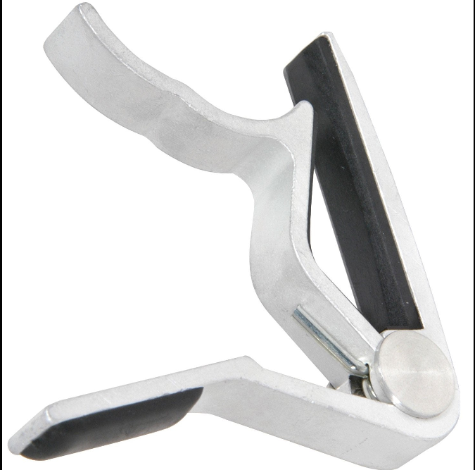 Guitar Trigger Capo Squeeze Quick Release Acoustic / Electric - Silver