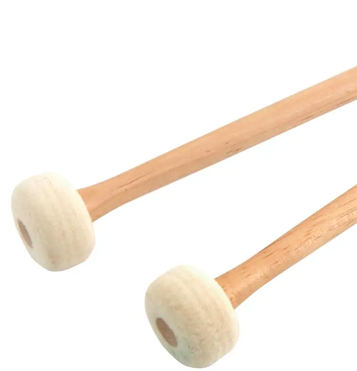 Maple Percussion Mallets Drum Sticks Hard Felt Beater By Chord