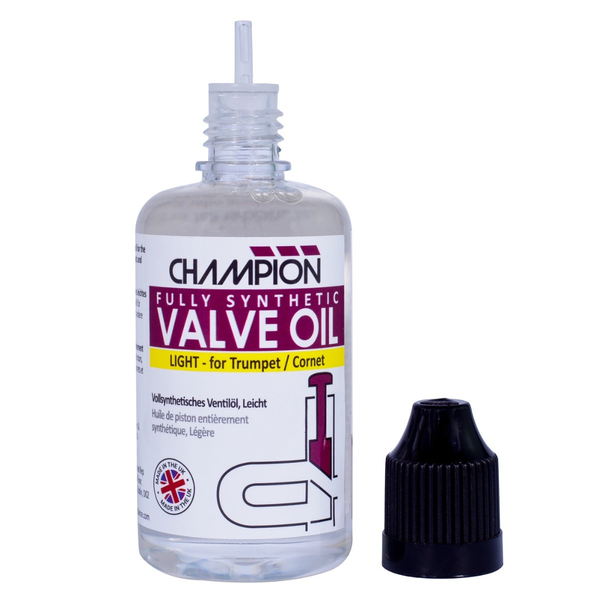 Valve Oil CHAMPION Premium Fully Synthetic Light 50ml Bottle