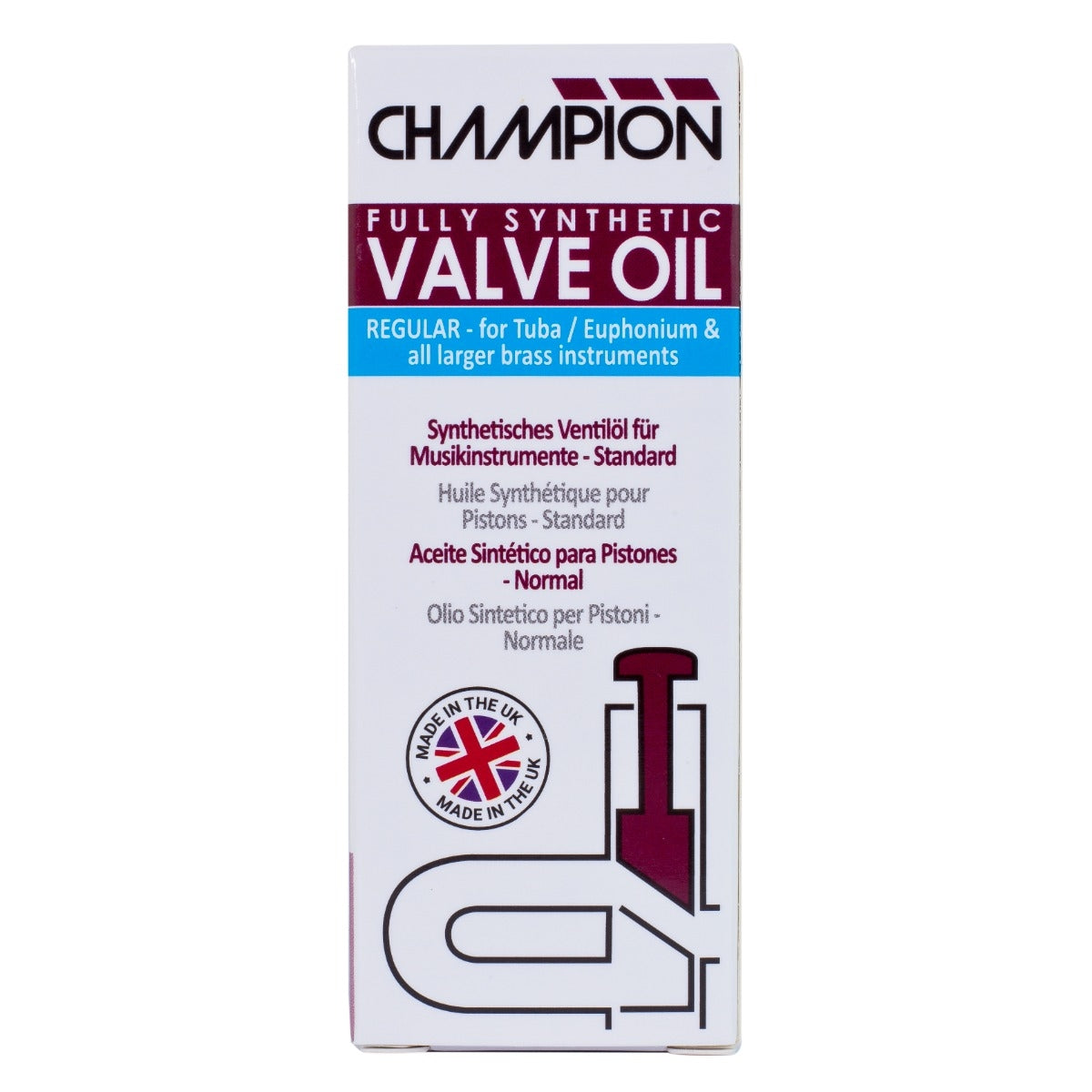 Valve Oil CHAMPION Premium Fully Synthetic Regular 50ml Bottle