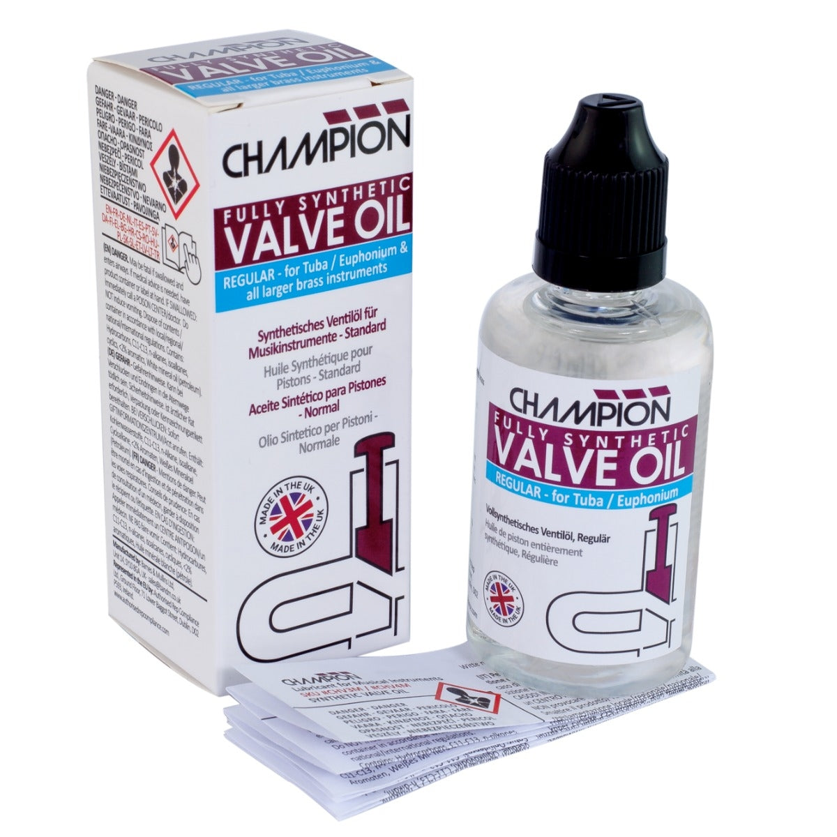 Valve Oil CHAMPION Premium Fully Synthetic Regular 50ml Bottle
