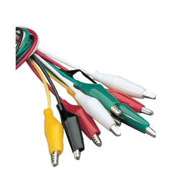 10 Circuit Test Leads Crocodile Clip Set Electronics Electrical Repairs Multicoloured