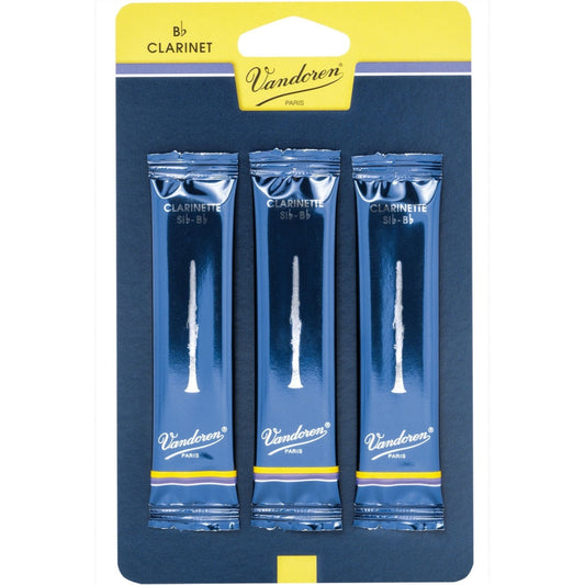 Clarinet Reeds Vandoren Bb 1.5 Traditional (3 Pack)
