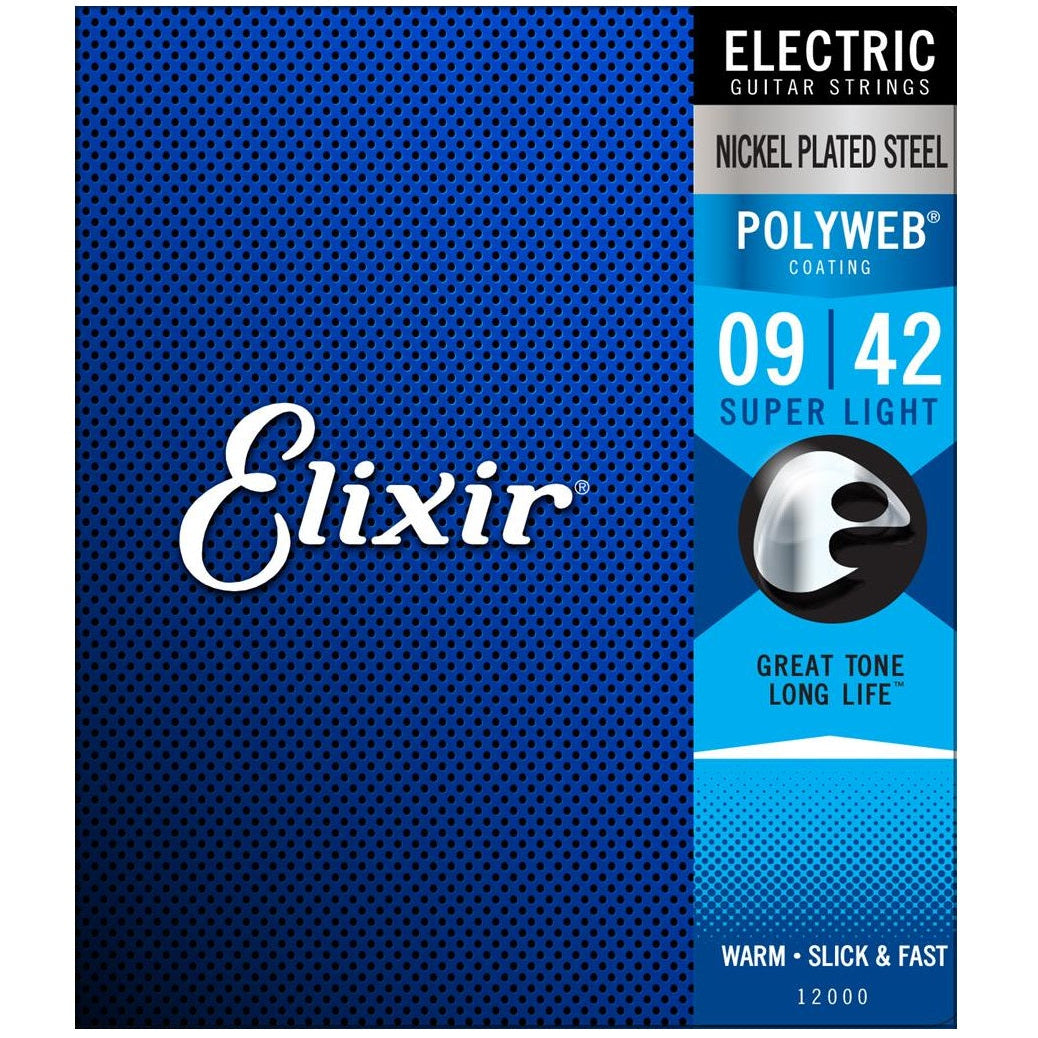 Elixir Electric Guitar Strings POLYWEB Coating Light .009-.042 E12000