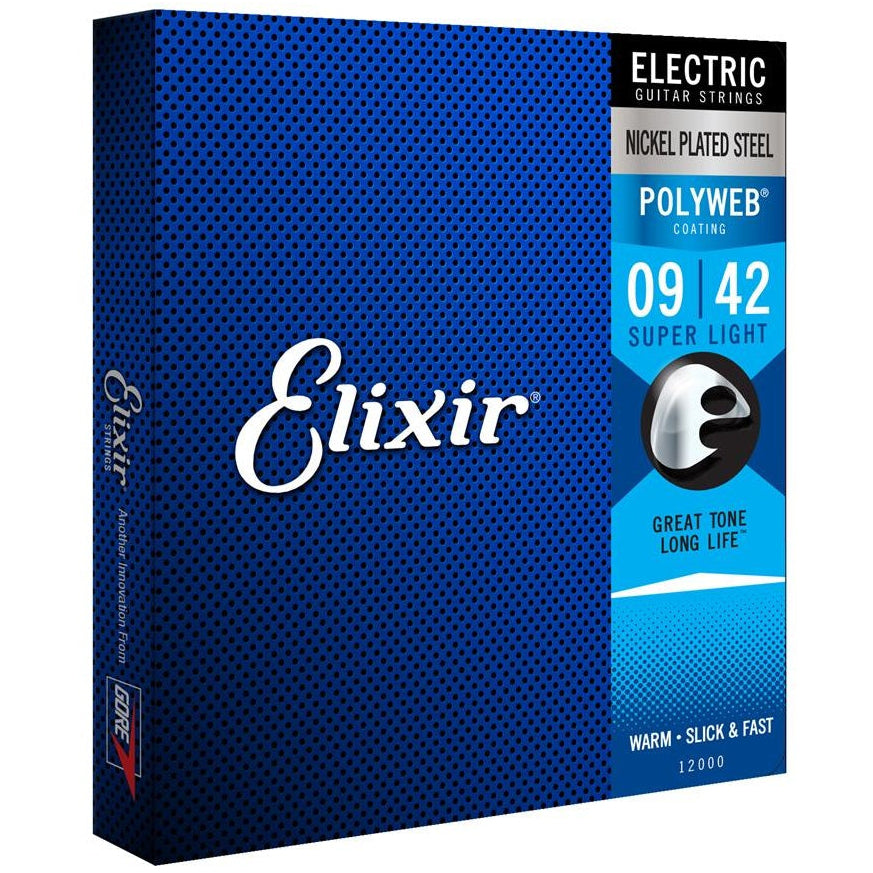 Elixir Electric Guitar Strings POLYWEB Coating Light .009-.042 E12000