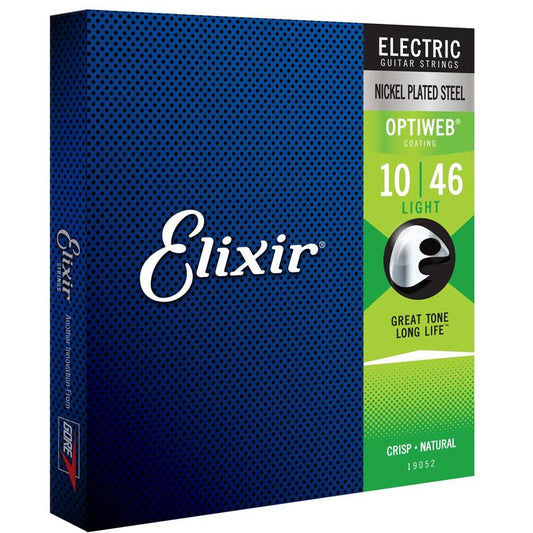 Elixir Electric Guitar Strings OPTIWEB Coating Light .010-.046 E19052