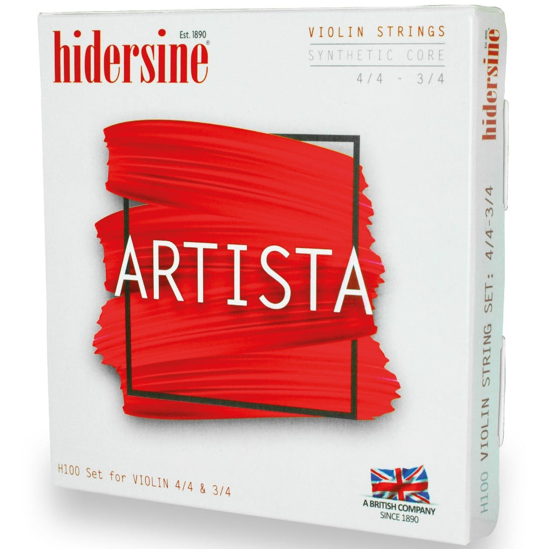 Hidersine Artista Violin String SET – Synthetic Core – 4/4 & 3/4 Size H100