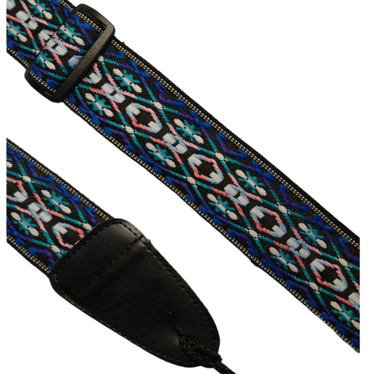 Embroidered Guitar Strap - Deluxe Hendrix Style Weave