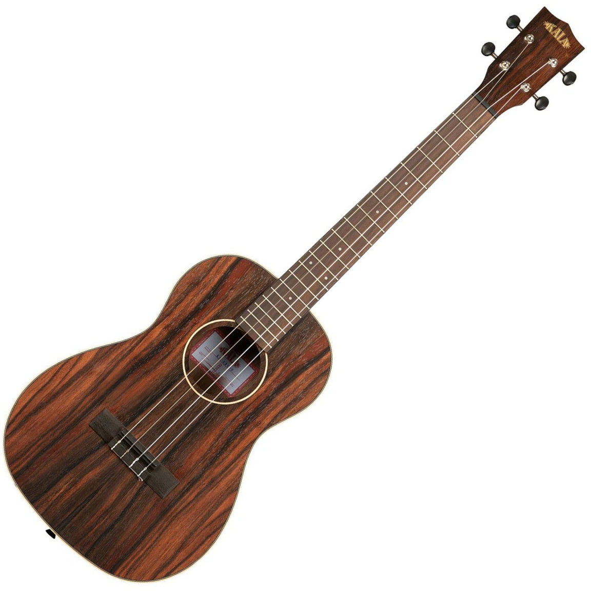 Kala Brand Striped Ebony Baritone Ukulele - KA-EBY-B