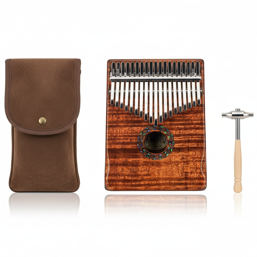 Mahalo Kalimba Koa Design With Carry Case