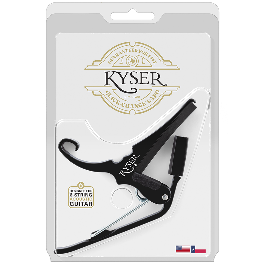 Kyser Acoustic Guitar Quick Change Capo - Black KG6B