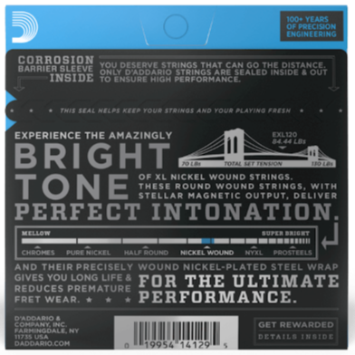 D'Addario XL Electric Guitar Strings 3 Set Bundle 09-42 EXL120