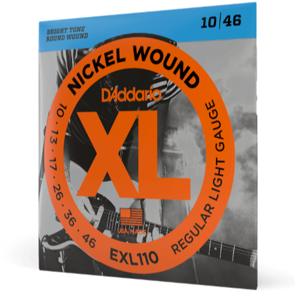 D'Addario XL Nickel Electric Guitar Strings 10-46 Regular Light EXL110