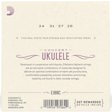 D'Addario Nyltech Concert Ukulele String Set - EJ88C