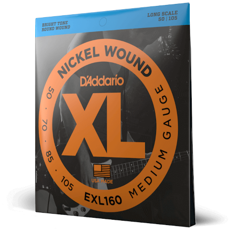 D'Addario EXL160 Nickel Bass Guitar Strings 50-105 Medium Long Scale