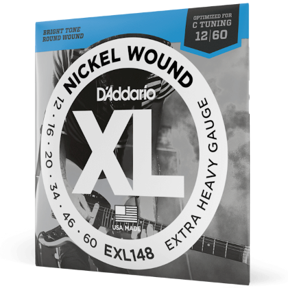 D'Addario XL Nickel Electric Guitar Strings 12-60 Extra Heavy EXL148