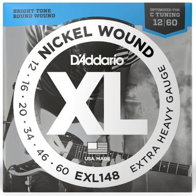 D'Addario XL Nickel Electric Guitar Strings 12-60 Extra Heavy EXL148