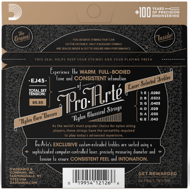 D'Addario Pro-Arté Classical Guitar Strings Normal Tension EJ45