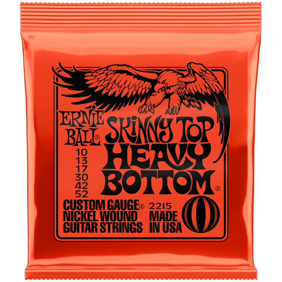Ernie Ball Skinny Top Heavy Bottom Electric Guitar Strings 10-52 3 Set Bundle
