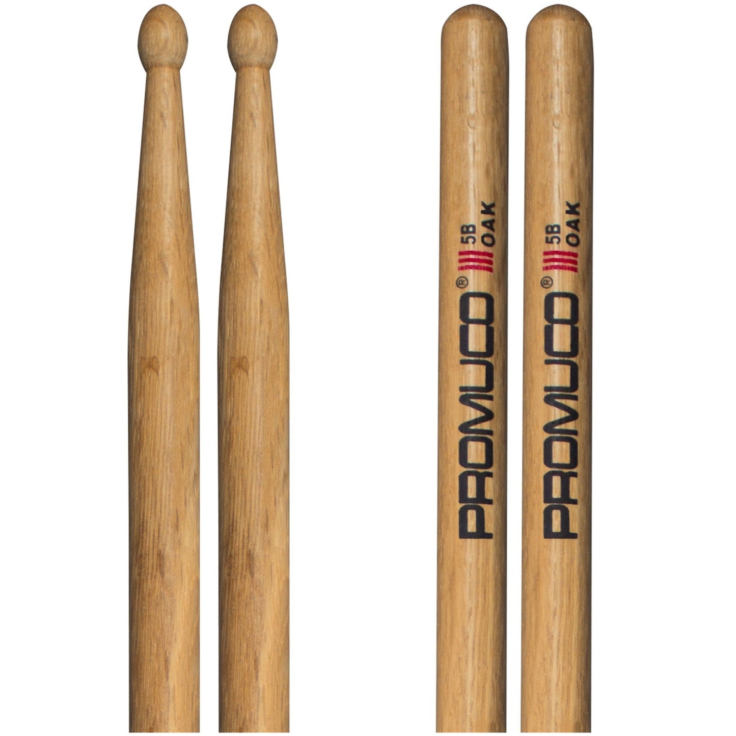 Oak Drumsticks Pair 5B Wood Tip - Promuco
