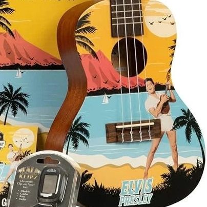 Kala Learn To Play Elvis Blue Hawaii Concert Ukulele Pack