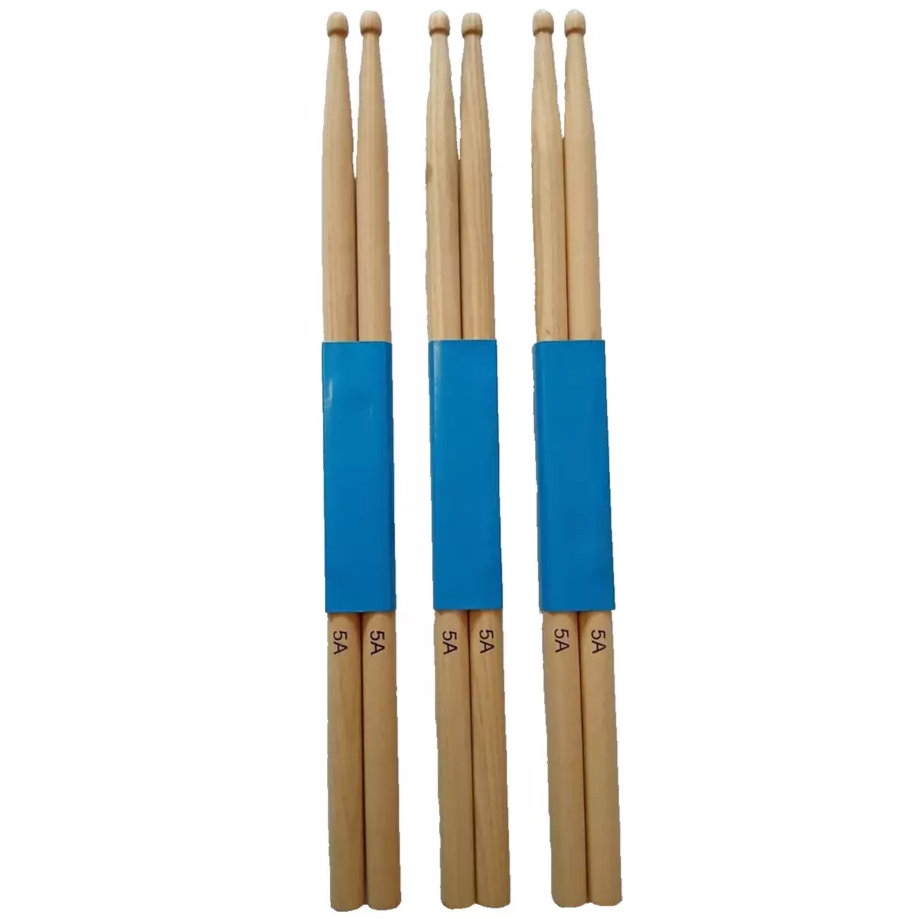 Drumstick Bundle 5A (3 Pairs) Wood Tip - QTX