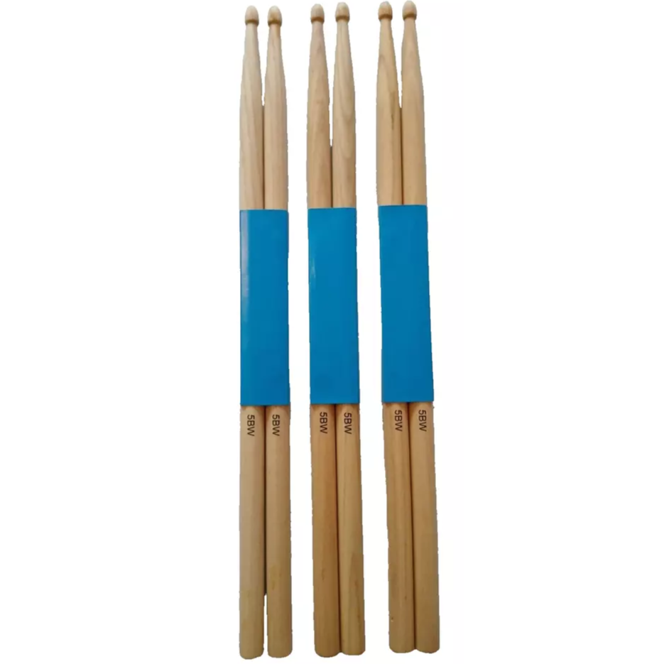 Drumstick Bundle 5B (3 Pairs) Wood Tip - QTX