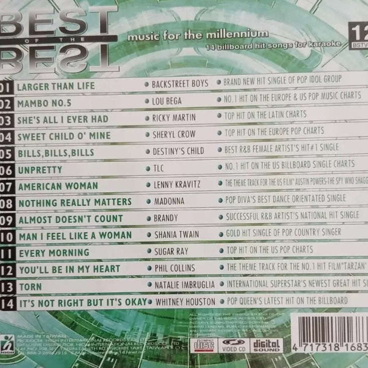 Karaoke CD Best of the Best Vol 12 Backing Tracks