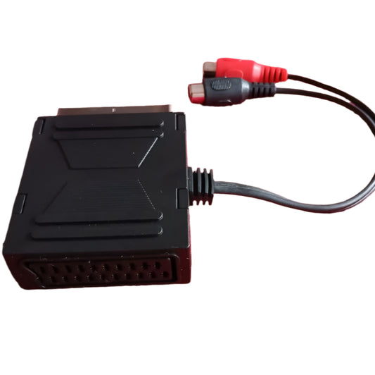 Scart Adaptor Plug Socket RCA Phono Sockets Stereo Audio Out