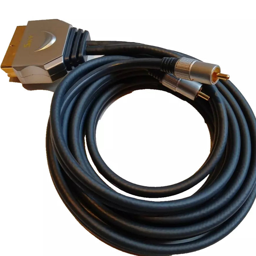 AV Scart RCA Phono Cable Gold Plated Connectors 3m