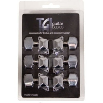 Guitar Machine Tuning Heads Acoustic 3 A Side Chrome - TGI