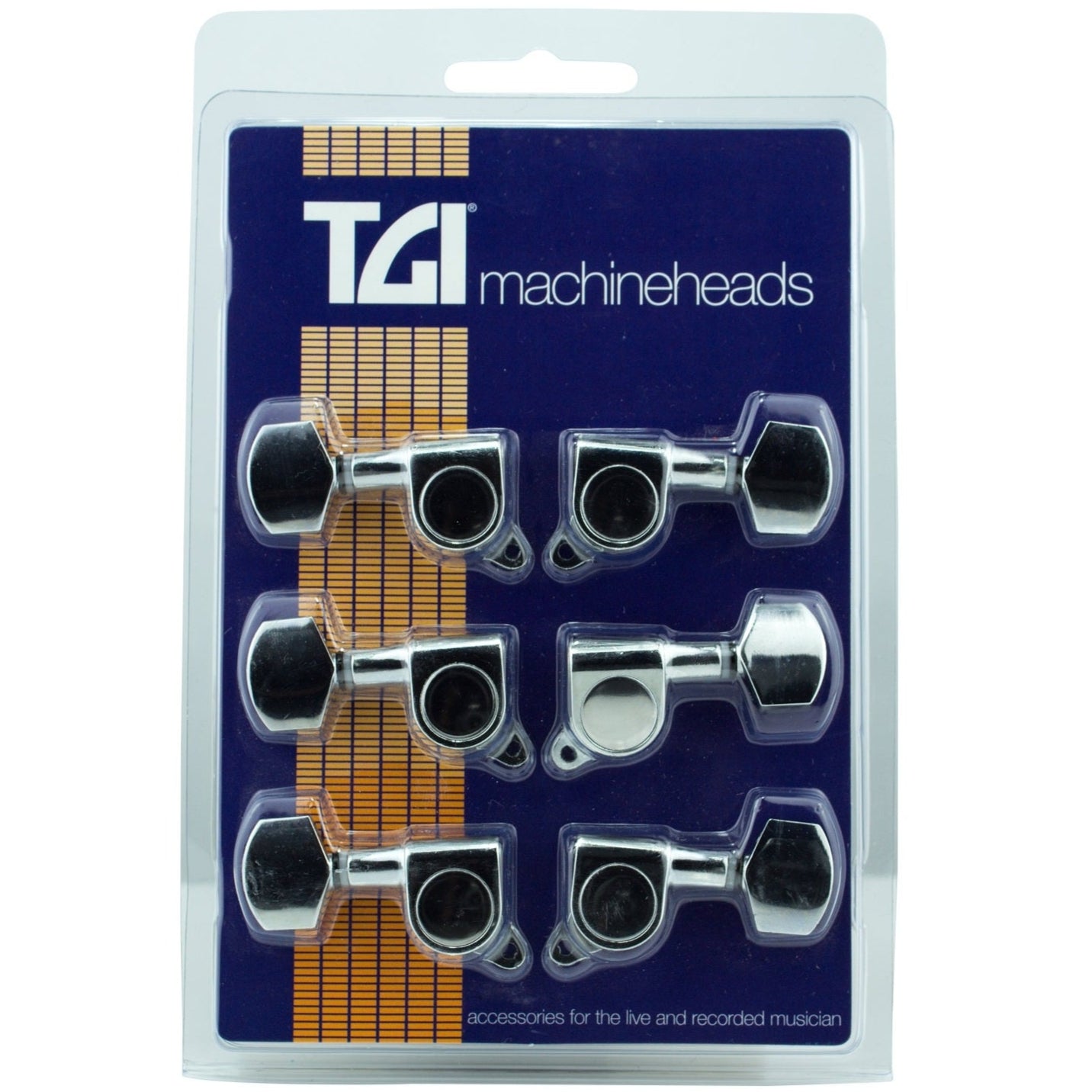 Guitar Machine Tuning Heads Electric 3 A Side Chrome M6 Style - TGI