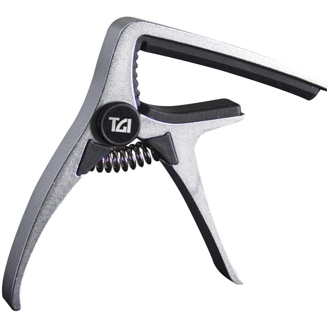 Acoustic Guitar CAPO Trigger Quick Release - Silver - TGI TGTC4SL