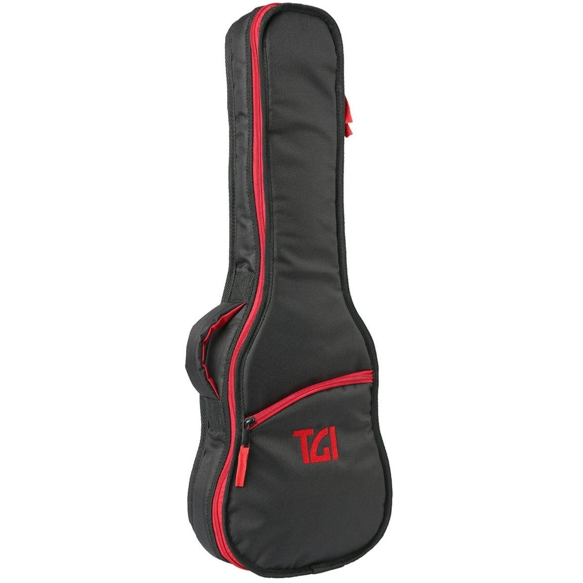 Concert Ukulele Padded Gig Bag - TGI Transit Series Black & Red