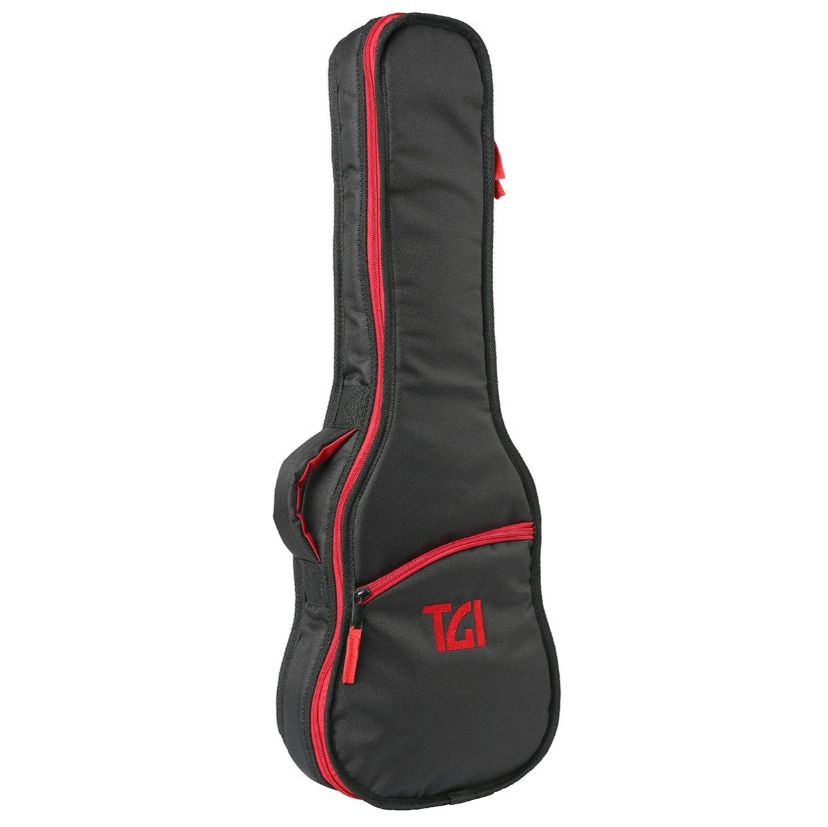 Soprano Ukulele Padded Gig Bag - TGI Transit Series Black & Red