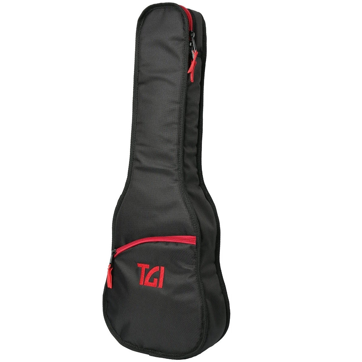 Concert Ukulele Padded Gig Bag - TGI Transit Series Black & Red