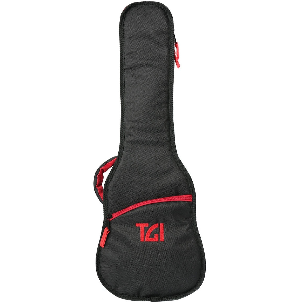 Concert Ukulele Padded Gig Bag - TGI Transit Series Black & Red